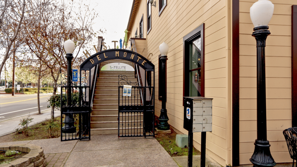Del Monte Building entrance with historic archway